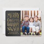 編集可能メリーカラークリスマスフォトカードを希望 シーズンカード (正面)