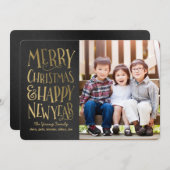 編集可能メリーカラークリスマスフォトカードを希望 シーズンカード (正面/裏面)
