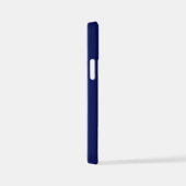 編集可能モダンかわいいネイビーブルーイメージ文字テンプレート iPhoneケース (右側面)