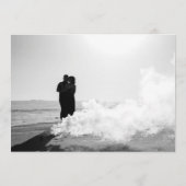 編集可能モダンなはっきりした文字写真 セーブザデート (裏面)