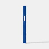 編集可能モダンなコバルトブルー画像文字テンプレート iPhoneケース (右側面)