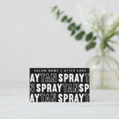 編集可能モダンなサンレススプレータンアフターケアカード 名刺 (スタンド正面)