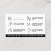 編集可能モダンなサンレススプレータンアフターケアカード 名刺 (裏面)