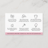 編集可能モダンなサンレススプレータン準備カード 名刺 (裏面)