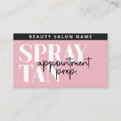 編集可能モダンなサンレススプレータン準備カード 名刺 (正面)