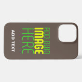 編集可能モダンなシンプルコーヒーコーヒー画像文字テンプレート iPhoneケース (裏面横)