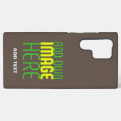 編集可能モダンなシンプルコーヒーコーヒー画像文字テンプレート SAMSUNG GALAXYケース (裏面横)