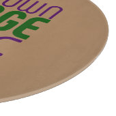 編集可能モダンなシンプルブラウン画像文字テンプレート カッティングボード (角)