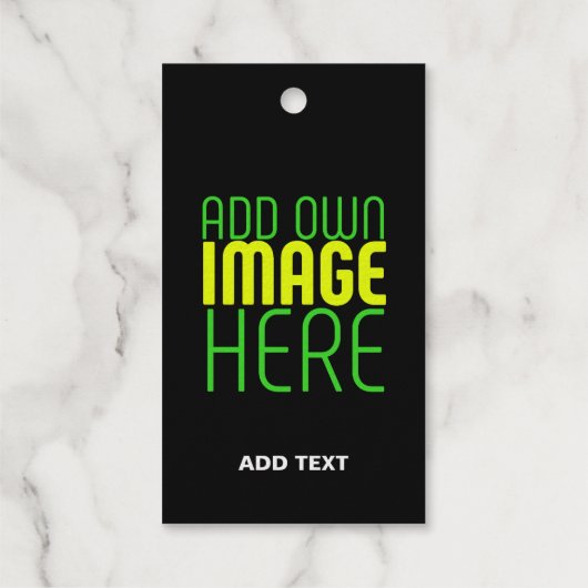 編集可能モダンなシンプルブラウン画像文字テンプレート ギフトタグ (裏面)