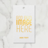 編集可能モダンなシンプルブラウン画像文字テンプレート ギフトタグ (正面)