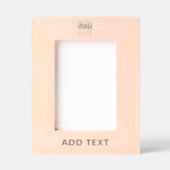 編集可能モダンなシンプルブラウン画像文字テンプレート レーザー彫刻フレーム (正面)