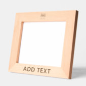 編集可能モダンなシンプルブラウン画像文字テンプレート レーザー彫刻フレーム (左)