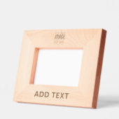 編集可能モダンなシンプルブラウン画像文字テンプレート レーザー彫刻フレーム (左)