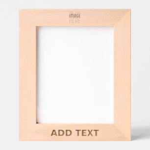 編集可能モダンなシンプルブラウン画像文字テンプレート レーザー彫刻フレーム