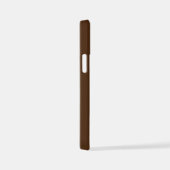 編集可能モダンなシンプルブラウン画像文字テンプレート iPhoneケース (右側面)