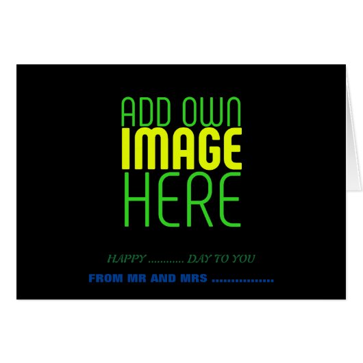 編集可能モダンなシンプルブラックイメージ文字テンプレート (正面横)