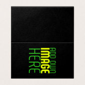 編集可能モダンなシンプルブラックイメージ文字テンプレート (外部フラット)