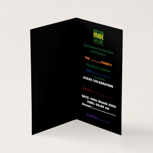 編集可能モダンなシンプルブラックイメージ文字テンプレート (内部)