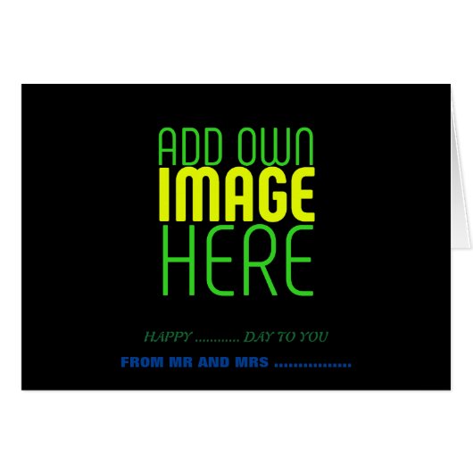 編集可能モダンなシンプルブラックイメージ文字テンプレート (正面横)