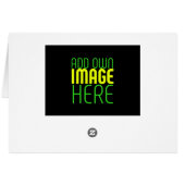 編集可能モダンなシンプルブラックイメージ文字テンプレート (裏面横)