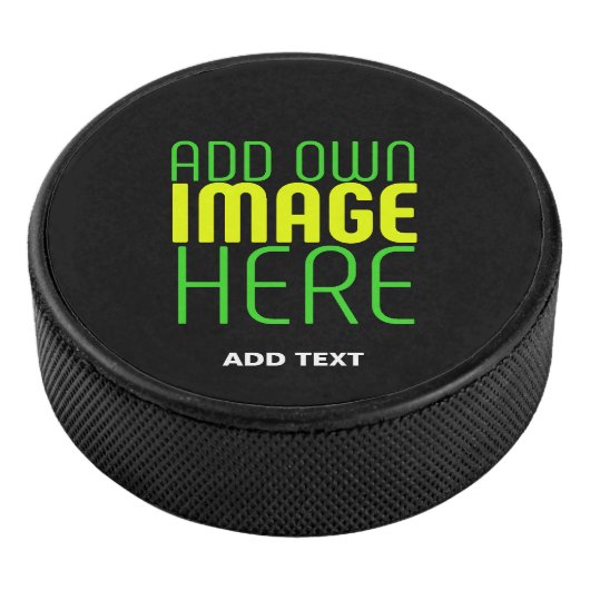 編集可能モダンなシンプルブラックイメージ文字テンプレート アイスホッケーパック (3/4)