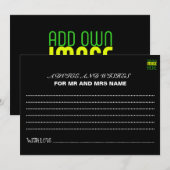 編集可能モダンなシンプルブラックイメージ文字テンプレート アドバイスカード (正面/裏面)