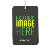 編集可能モダンなシンプルブラックイメージ文字テンプレート カーエアーフレッシュナー (裏面)