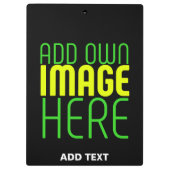 編集可能モダンなシンプルブラックイメージ文字テンプレート クリップボード (裏面)