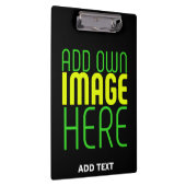 編集可能モダンなシンプルブラックイメージ文字テンプレート クリップボード (右)