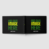 編集可能モダンなシンプルブラックイメージ文字テンプレート ゲストブック (全面)