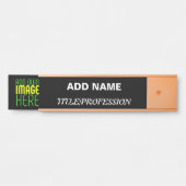 編集可能モダンなシンプルブラックイメージ文字テンプレート サインプレート (正面)