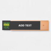 編集可能モダンなシンプルブラックイメージ文字テンプレート サインプレート (正面)