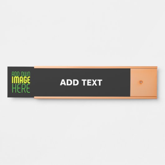 編集可能モダンなシンプルブラックイメージ文字テンプレート サインプレート (正面)