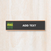 編集可能モダンなシンプルブラックイメージ文字テンプレート サインプレート (正面)