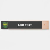 編集可能モダンなシンプルブラックイメージ文字テンプレート サインプレート (正面)