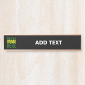 編集可能モダンなシンプルブラックイメージ文字テンプレート サインプレート (正面)