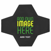 編集可能モダンなシンプルブラックイメージ文字テンプレート サッカーボール (フラット)