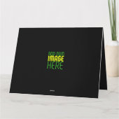 編集可能モダンなシンプルブラックイメージ文字テンプレート サンキューカード (裏面)