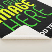 編集可能モダンなシンプルブラックイメージ文字テンプレート シェルパブランケット (3/4)