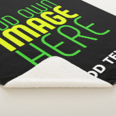 編集可能モダンなシンプルブラックイメージ文字テンプレート シェルパブランケット (3/4)