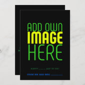 編集可能モダンなシンプルブラックイメージ文字テンプレート シーズンカード (正面/裏面)