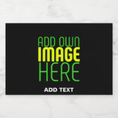 編集可能モダンなシンプルブラックイメージ文字テンプレート スパークリングワインラベル (シングルラベル)