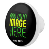 編集可能モダンなシンプルブラックイメージ文字テンプレート セラミックノブ (右)