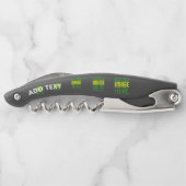 編集可能モダンなシンプルブラックイメージ文字テンプレート ソムリエナイフ (裏面)