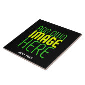 編集可能モダンなシンプルブラックイメージ文字テンプレート タイル (側面)