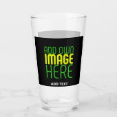 編集可能モダンなシンプルブラックイメージ文字テンプレート タンブラーグラス (裏面)