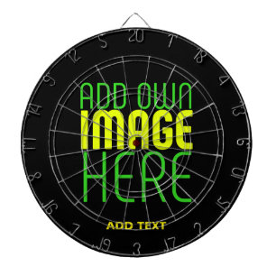 編集可能モダンなシンプルブラックイメージ文字テンプレート ダーツボード