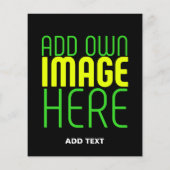 編集可能モダンなシンプルブラックイメージ文字テンプレート チラシ (裏面)