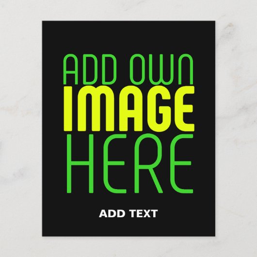 編集可能モダンなシンプルブラックイメージ文字テンプレート チラシ (正面)