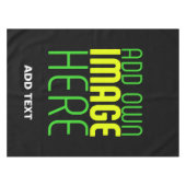 編集可能モダンなシンプルブラックイメージ文字テンプレート テーブルクロス (正面(横))